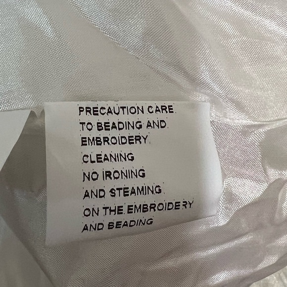 ASHRO White Rabbit Fur Coat w/Rhinestone Button Accents Plus-Size 18 - Picture 6 of 9